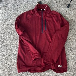 Orvis Deep Red Pullover with Logo Patch